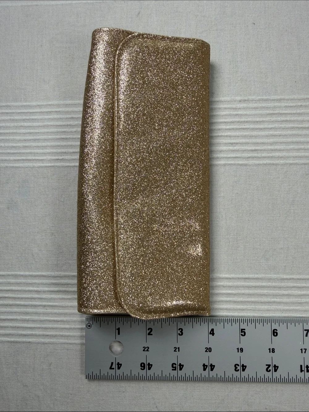 bareMinerals Gold Glitter Cosmetic Pouch & Fold-Over Clutch Set